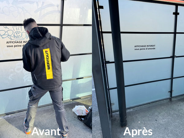 reparation polissage vitrage avec tags avant apres geneve